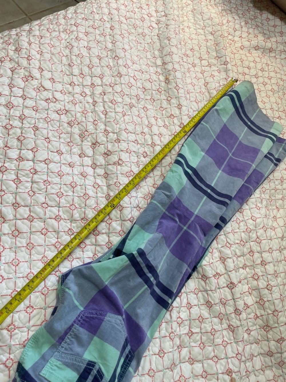 free people plaid corduroy low rise bell bottom pants - Picture 7 of 8